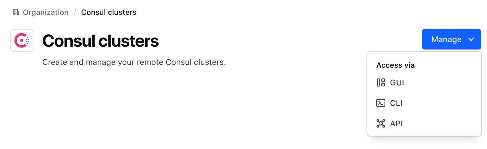 Page Header primary dropdown